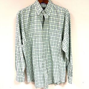 Bobby Jones cotton green and purple button down L